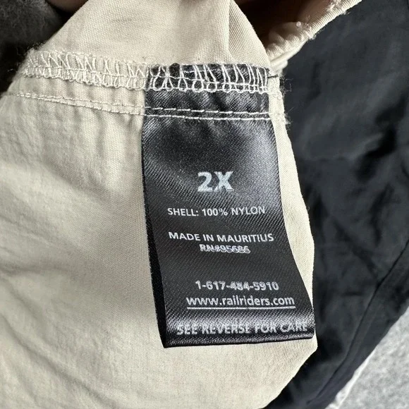 Rail Riders LOA Pants Lot of 4 Mens 2XL 30 Inseam Nylon Hiking Black Gray Khaki